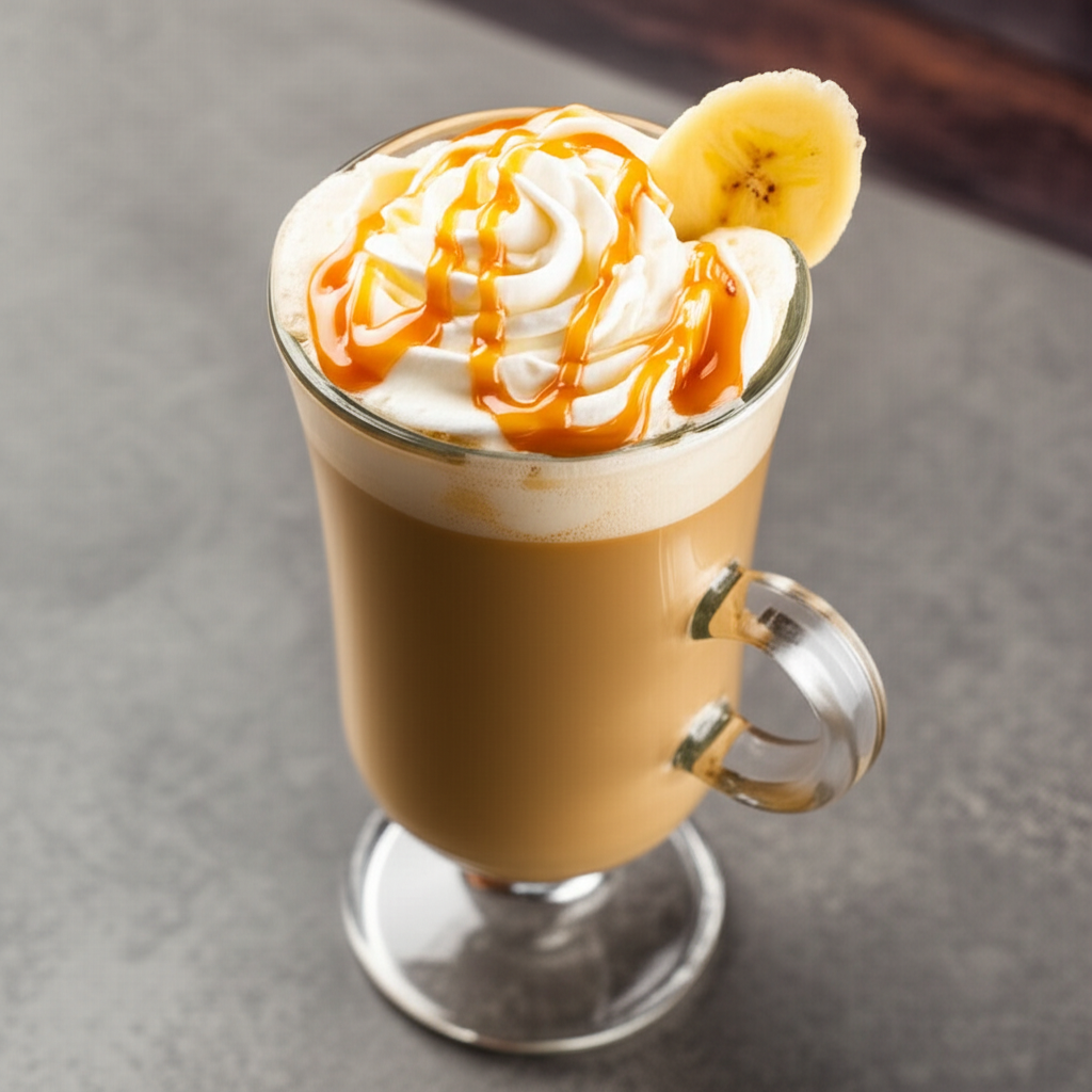 Banana Caramel Latte cremoso